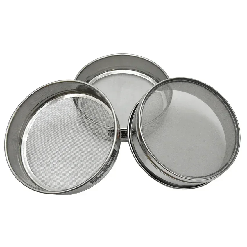 20cm Sieve Set Laboratory Standard Sampling Inspection Test Sieve 304 Stainless Steel Filter Mesh Aperture 0.075-2mm 10-200 Mesh