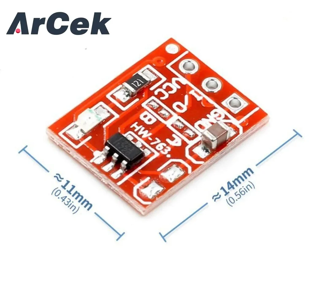 10PCS/LOT NEW TTP223 Touch Button Module Capacitor Type Single Channel Self Locking Touch Switch Sensor