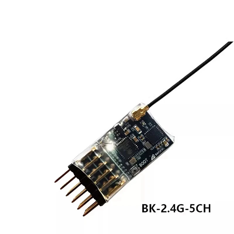 ELRS 2.4Ghz 5CH PWM Expresslrs Receiver With 2Dbi 2.4G Copper Pipe Antenna PWM/CRSF Protocol For RC FPV Fixed Wing Drone