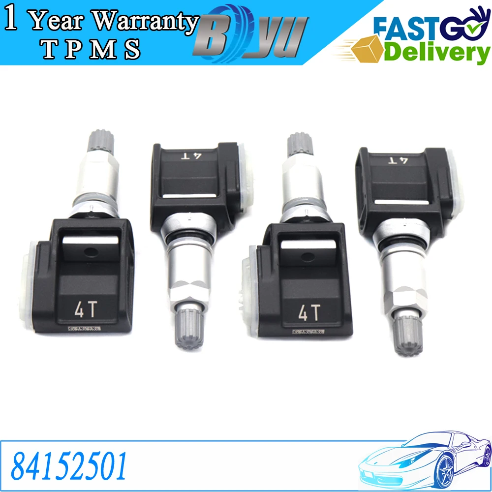 

4pc 84152501 Car New TPMS Tire Pressure Monitor Sensor For Cadillac Escalade Chevrolet Suburban Tahoe GMC Sierra Yukon XL 433MHz