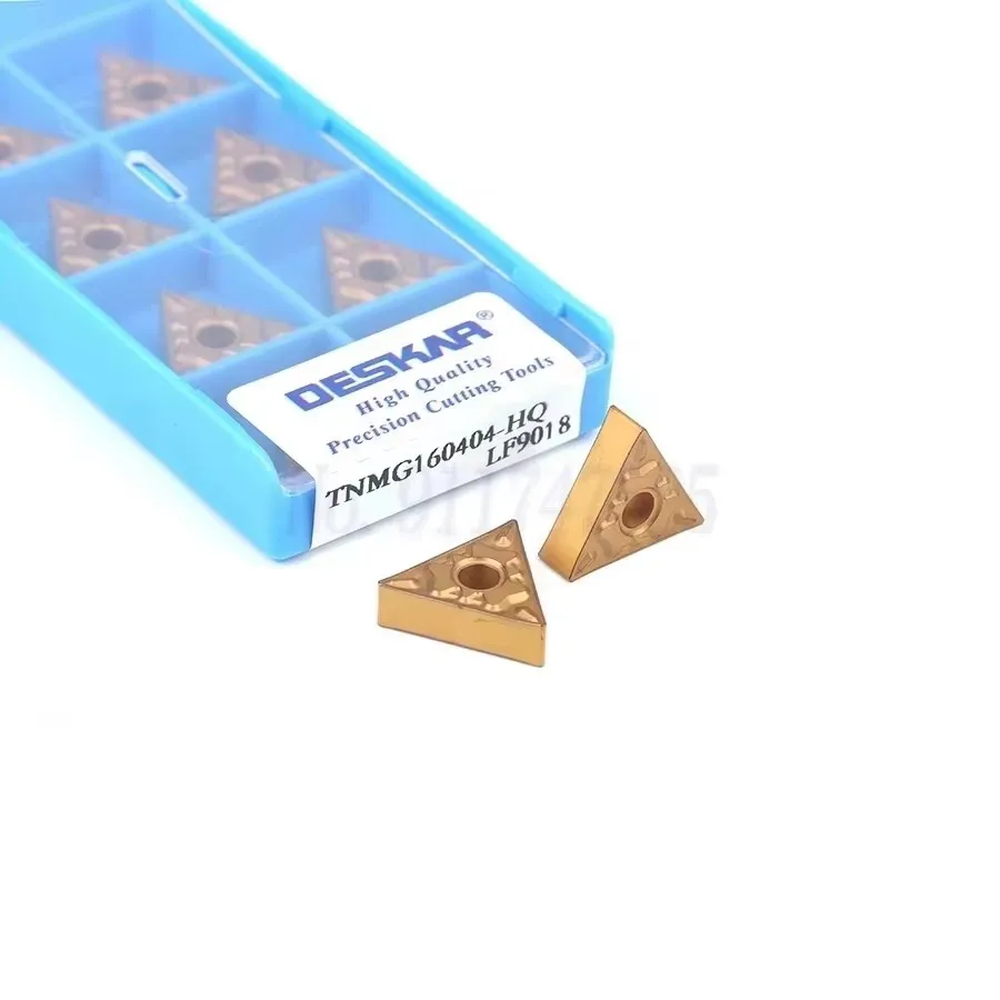 TNMG Series DESKAR Numerical Control Lathe Triangle Turning Inserts Tool TNMG160404-HQ TNMG160408-HQ LF9018 For Steel Processing