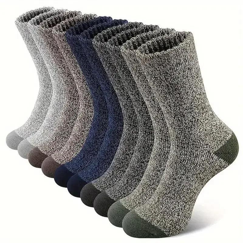 

5 Pairs Socks For Men, Super Thick Hiking Socks Thermal Socks For Cold Weather