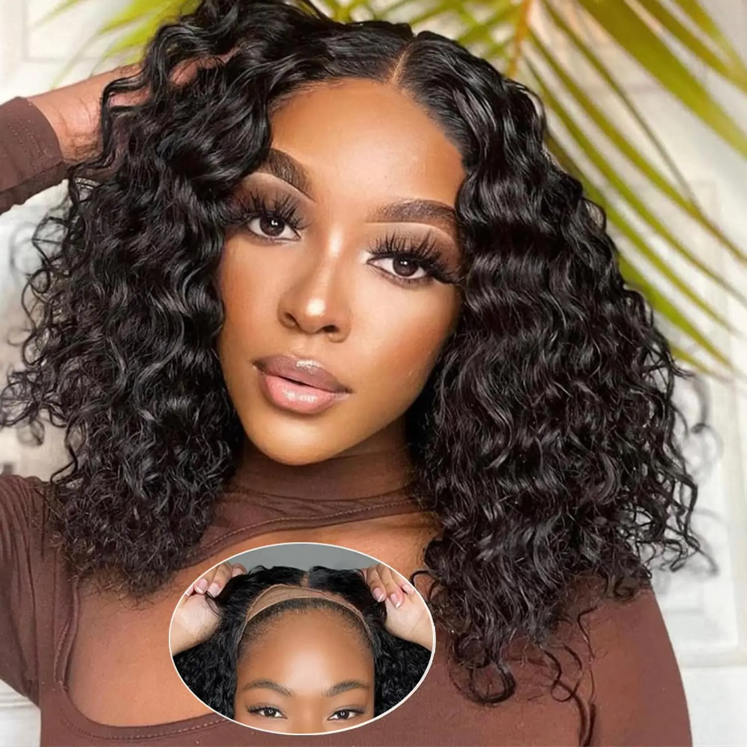 

200 Density 6x4 Glueless Deep Wave Hair Wigs For Women Pre Plucked Pre Cut Lace Natural Hair Line Ready To Wear Human Hair Wigs