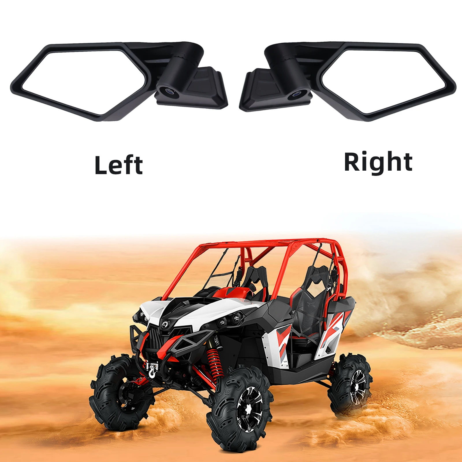 UTV Motorcycle Rearview Mirrors Wide Angle HD Rear View Mirror for CAN-AM BRP UTV MAVERICK X3 2017-2020 Off-road Vehicle Mirror