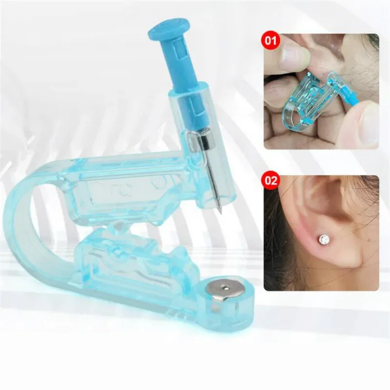 1PC Disposable Ear Piercing Gun Kit Healthy Safety Earring Nose Piercer Tool Machine Sterile Body Jewelry No Inflammation