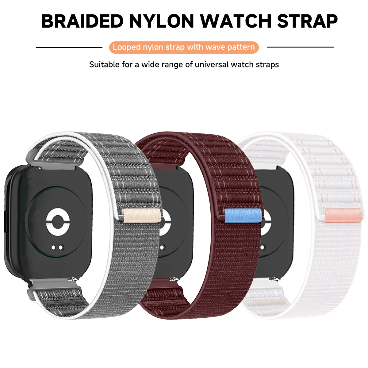 Nylon Solo Loop Strap for Xiaomi Redmi Watch 3 Active/3 Lite Sport 22mm Bracelet for Samsung Galaxy 7 6 5 4 Wristband 20mm Band