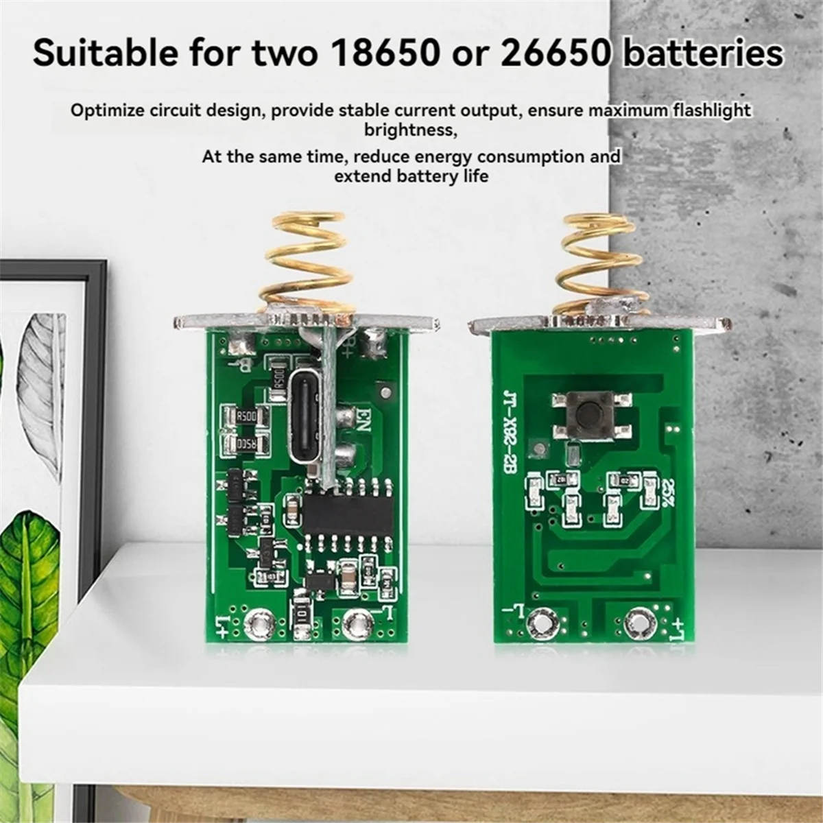 AT42 Wiederaufladbare Dual-Lithium-Treiberplatine, Platine, DIY, tragbares Beleuchtungszubehör mit verbesserter Elektronenplatte A