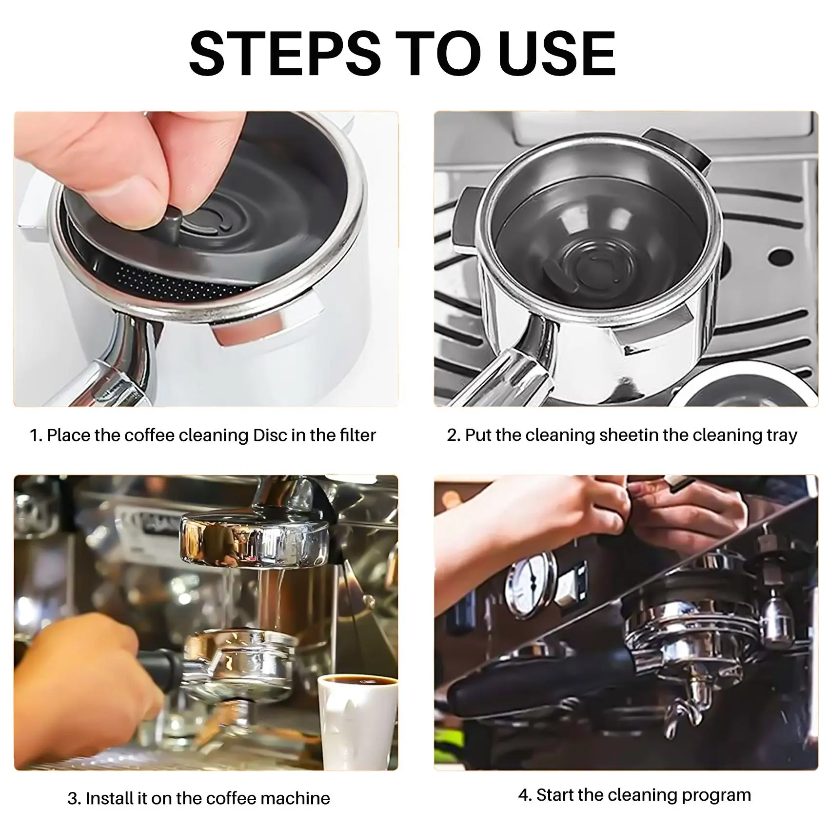 ブレビル9シリーズ,58mm,4個,バックフラッシュ用のエスプレッソクリーニングディスクブラインド