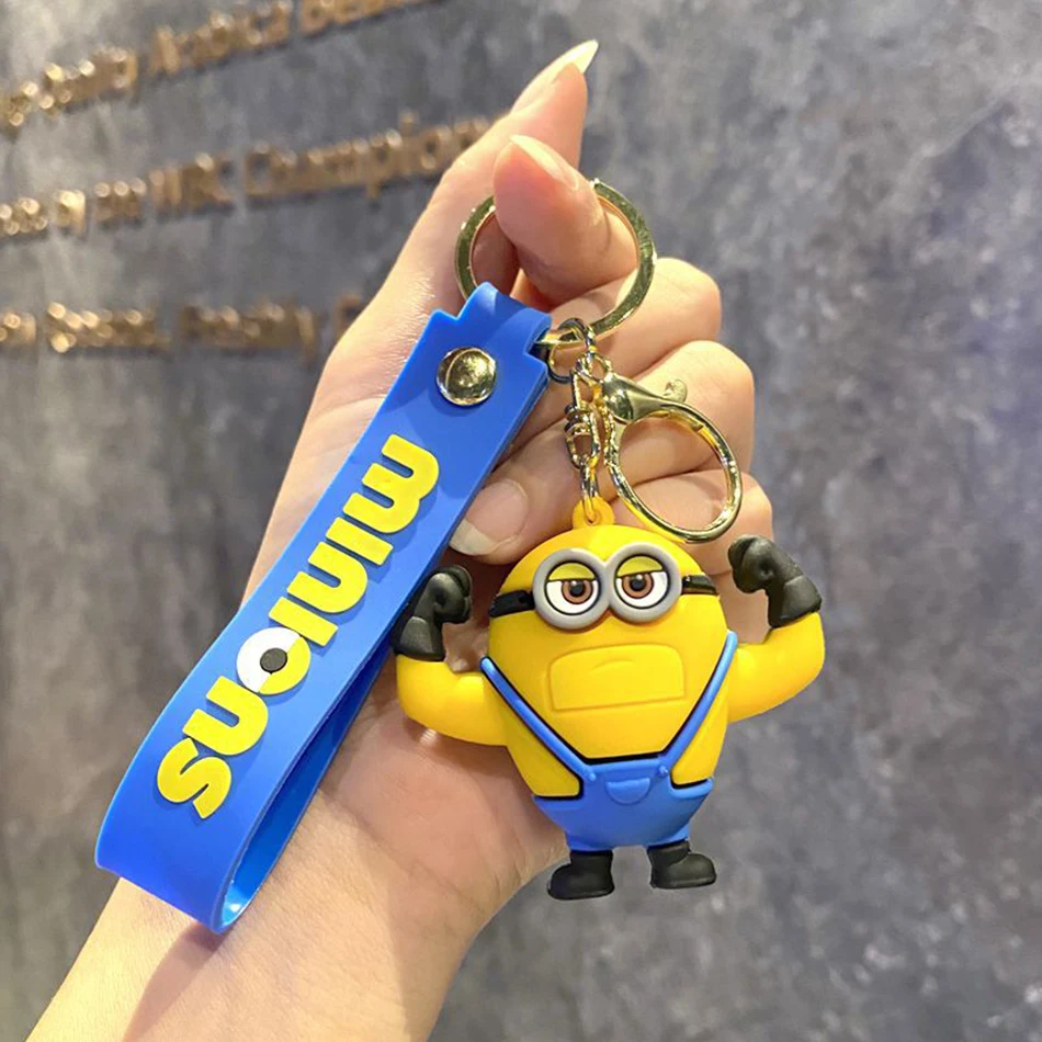 Minions 4 Despicable Me 4 Keychain Figure Pendant Doll Toy Cute Cool Cartoon Doll Toy Key Ring School Bag Car Key Model Birthday