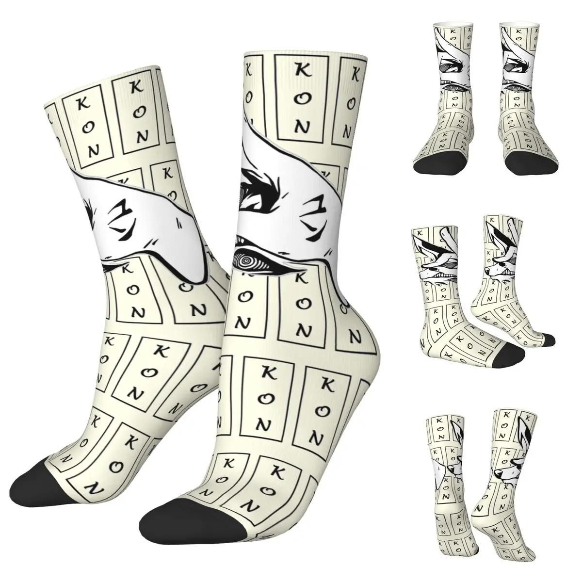 

3D printing cosy Unisex Socks,Running Japanese Anime Cartoon Kon Interesting Four Seasons Socks