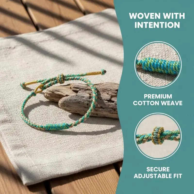 Hand-knitted Multicolor Bracelets Colorful Cotton Thread Lucky Charm Bracelet For Women Rope Accessory Best Gifts