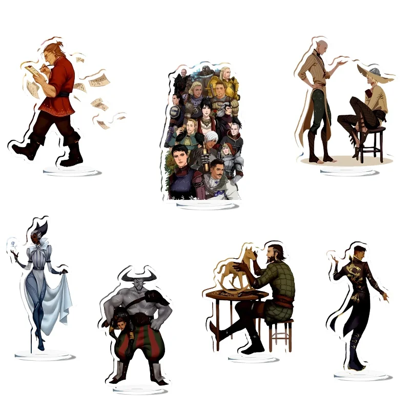 

Dragon Age Popular Stand Model Plate Decoration Originality Desk Figure Display Fans Gift Inquisition Solas Fantasy Bioware