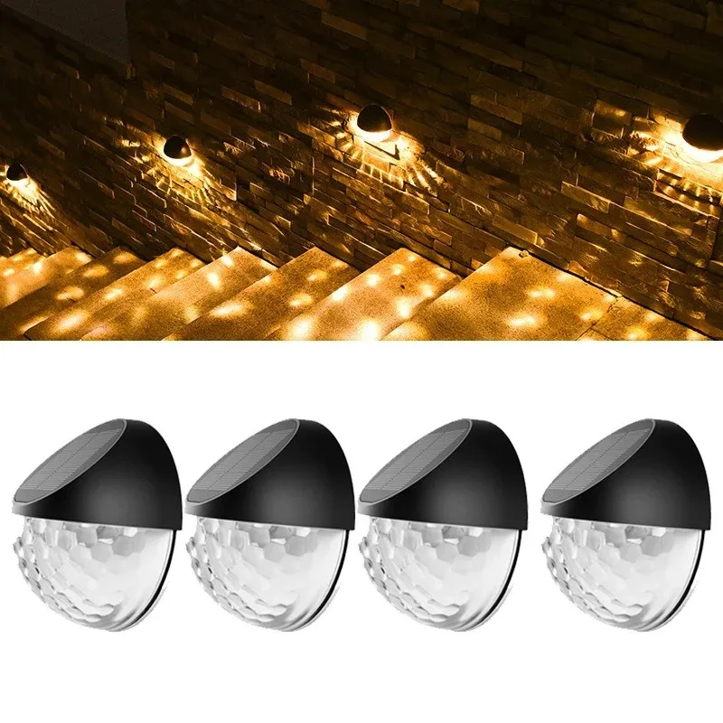

New solar semi-circular wall lamp for outdoor gardens, courtyards, walls, stairs, and decorative lights