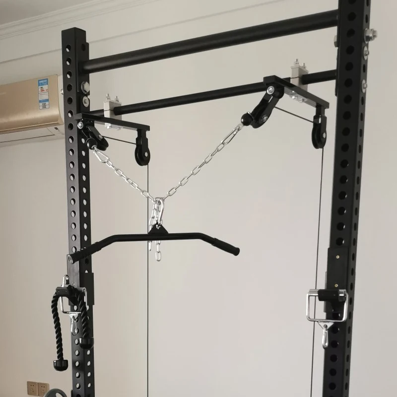 Heimfitness-Seilzugsystem für Rundmetallrohre – DIY-Zubehör zum Beladen und Heben für Trizeps-Workouts und Pull-Down-Übungen