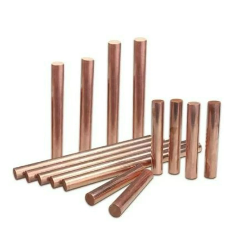 T2 Pure Copper Rod Dia 3mm-35mm 99.9% High Purity Red Copper Bar Oxygen‑Free Copper Round Bar for Conductive Heat Dissipation