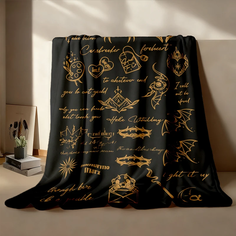 You Do Not Yield Warm Blanket Throne of Glass Bookish Soft Blanket, Literary Reader Comfy, Book Lover Gift