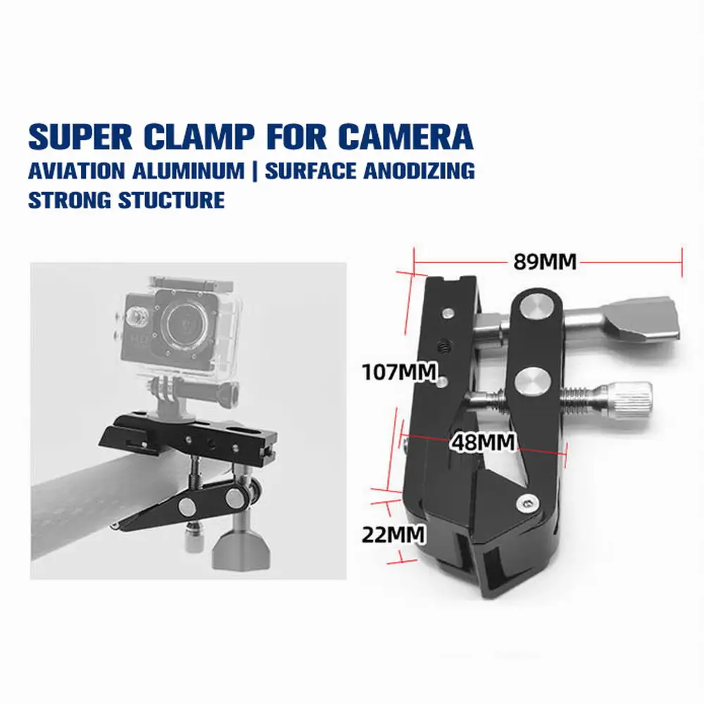 Imagem -04 - Portátil Multi-function Câmera Clamp Mount Crab Super Fixo Clip Fotografia Bracket Dslr Gopro Câmera Photo Studio