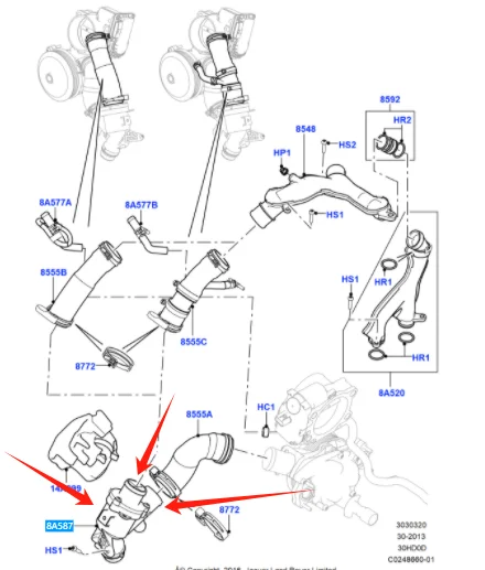 LR062498 LR117568 LR107288 LR095895 LR069809 Upgraded Metal Thermostat With Sensor For Land Rover Range Rover Sport Discovery