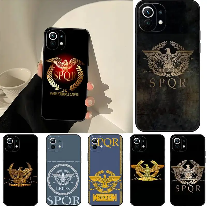 SPQR Roman Empire Legion Phone Case For Xiaomi Poco M3 Pro X3 Mi 9t 10t 11 11i 11x Nfc F3 Redmi 9 8 7 Black Soft Funda Shell