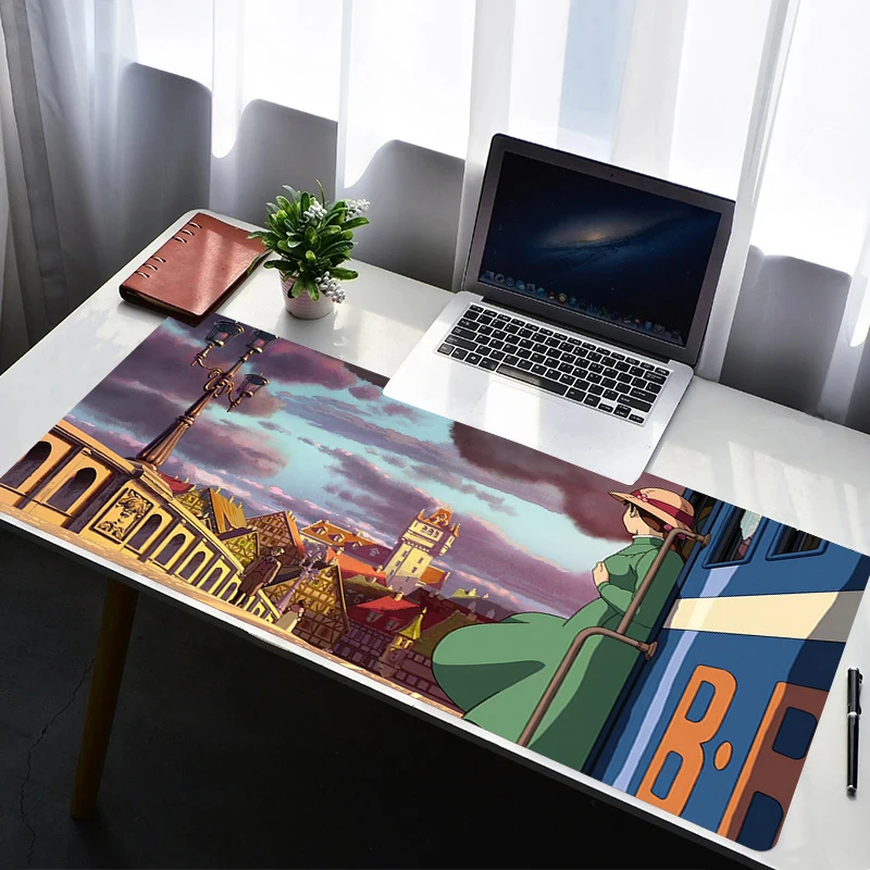 

Mouse Pad Laptop Rubber Extended Desktop Mat Computer Gamer Mousepad H-Howls Moving C-Castle PC Gaming Accessories Keyboard Pad