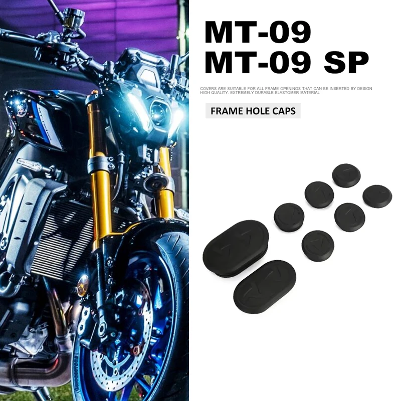 

Motorcycle Frame Cap Decoration Kit Black Frame Hole Cover Caps Plug For YAMAHA MT-09 SP MT 09 MT09 sp MT-09SP 2025 2024 2023