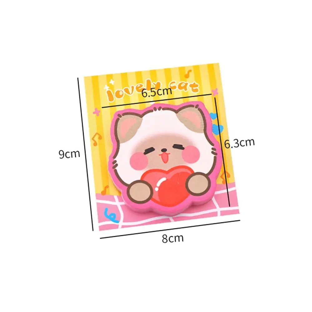 30 قطعة/المجموعة ورقة سمك القط على شكل ورق ملاحظات لاصق لا تتلف بسهولة ملاحظات لاصقة لزوجة قوية ملاحظات المفكرة طالب #6