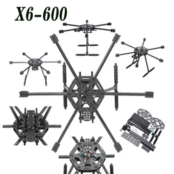 X6-X600  600mm FPV Hexacopter Frame  with Carbon Fiber Landing Gear Skid  for RC Multicopter S550 SK500 Upgraded Version