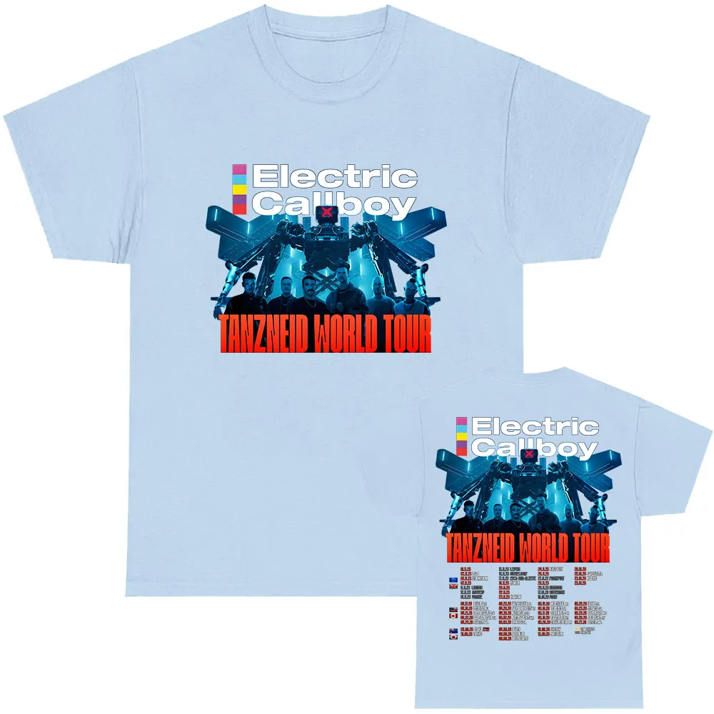 Electric Callboy Tanzneid World Tour Tshirts Unisex Streetwear Short Sleeve Cotton Male T-shirt Fashion Rock Band Graphic Tees