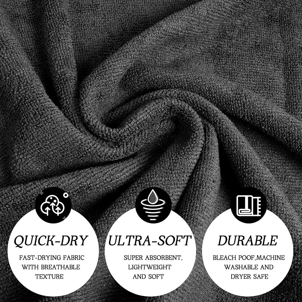 5/10/20PCS Bleach Proof Towels Bulk Microfiber Absorbent Salon Hair Towels Quick Dry Hand Towels for Gym Bath Spa Shaving Barber