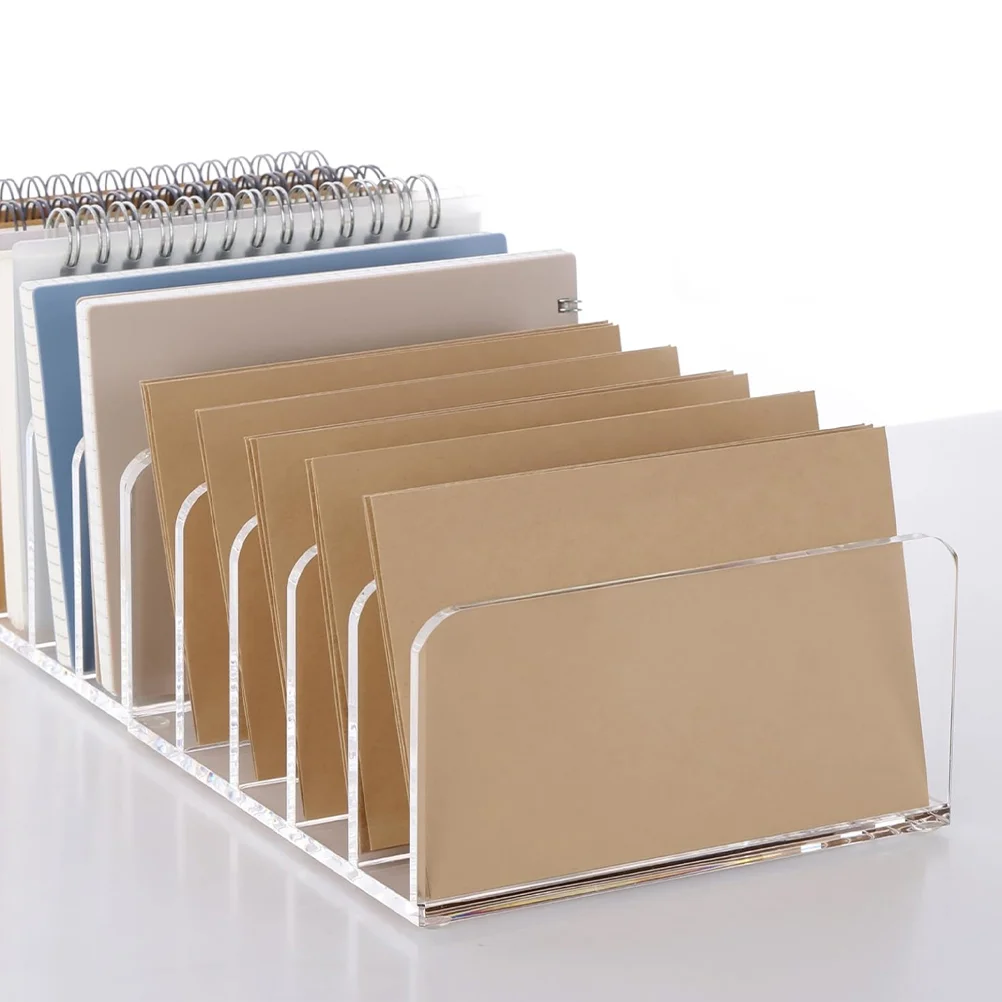 

File Holder Desktop Book Rack Delicate Book Organizer Vertical Office Magazine Rack