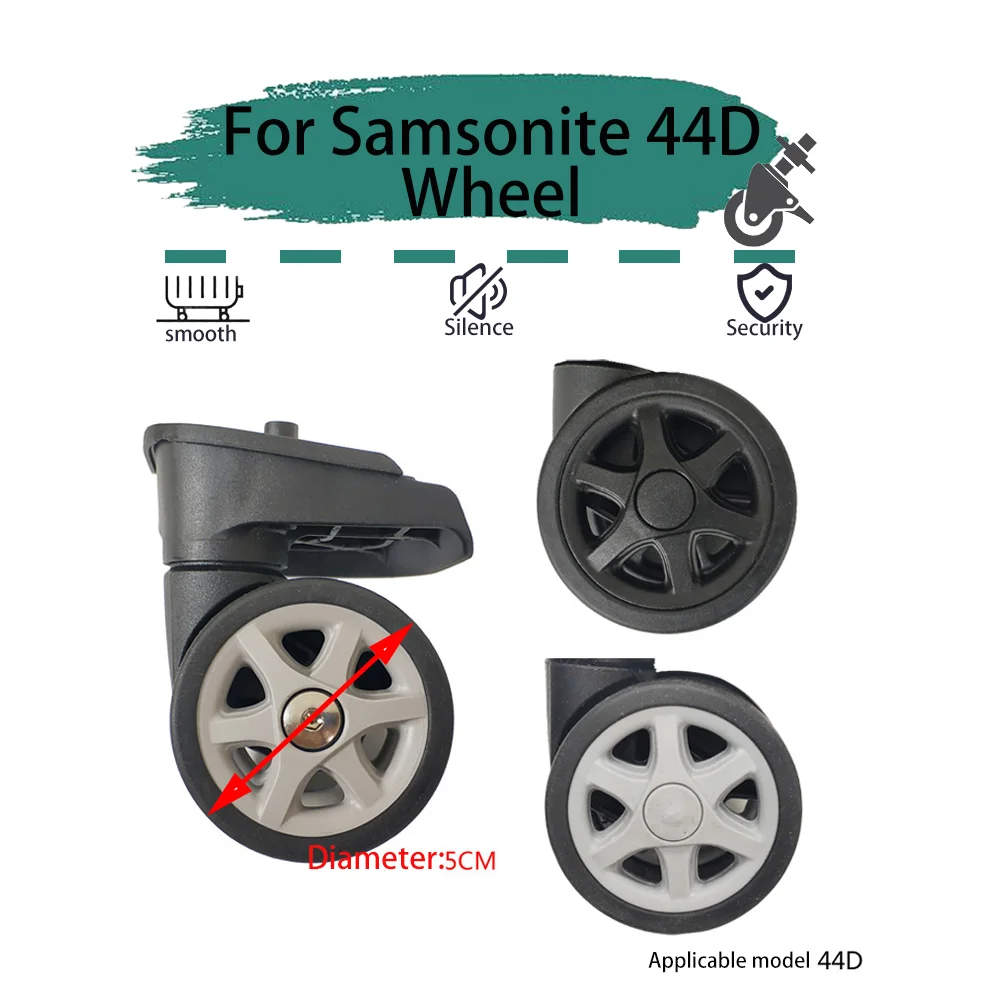 

For Samsonite 44D Black Universal Wheel Replacement Suitcase Rotating Smooth Silent Shock Absorbing Travel Accessories Casters