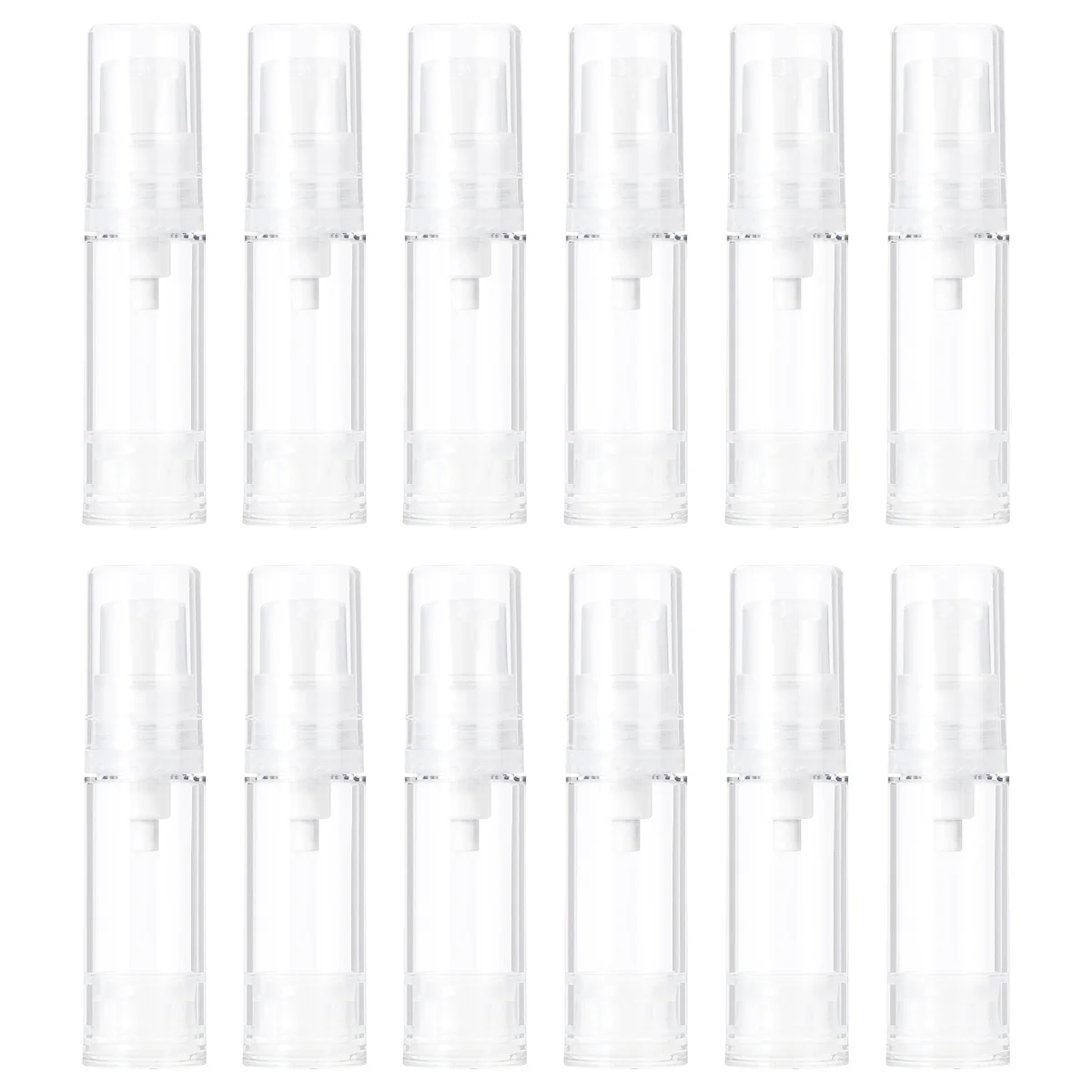 12pcs 5Ml Portable Travel Bottles Leakproof Empty Plastic Lotion Containers For Shampoo Makeup Remover Storage