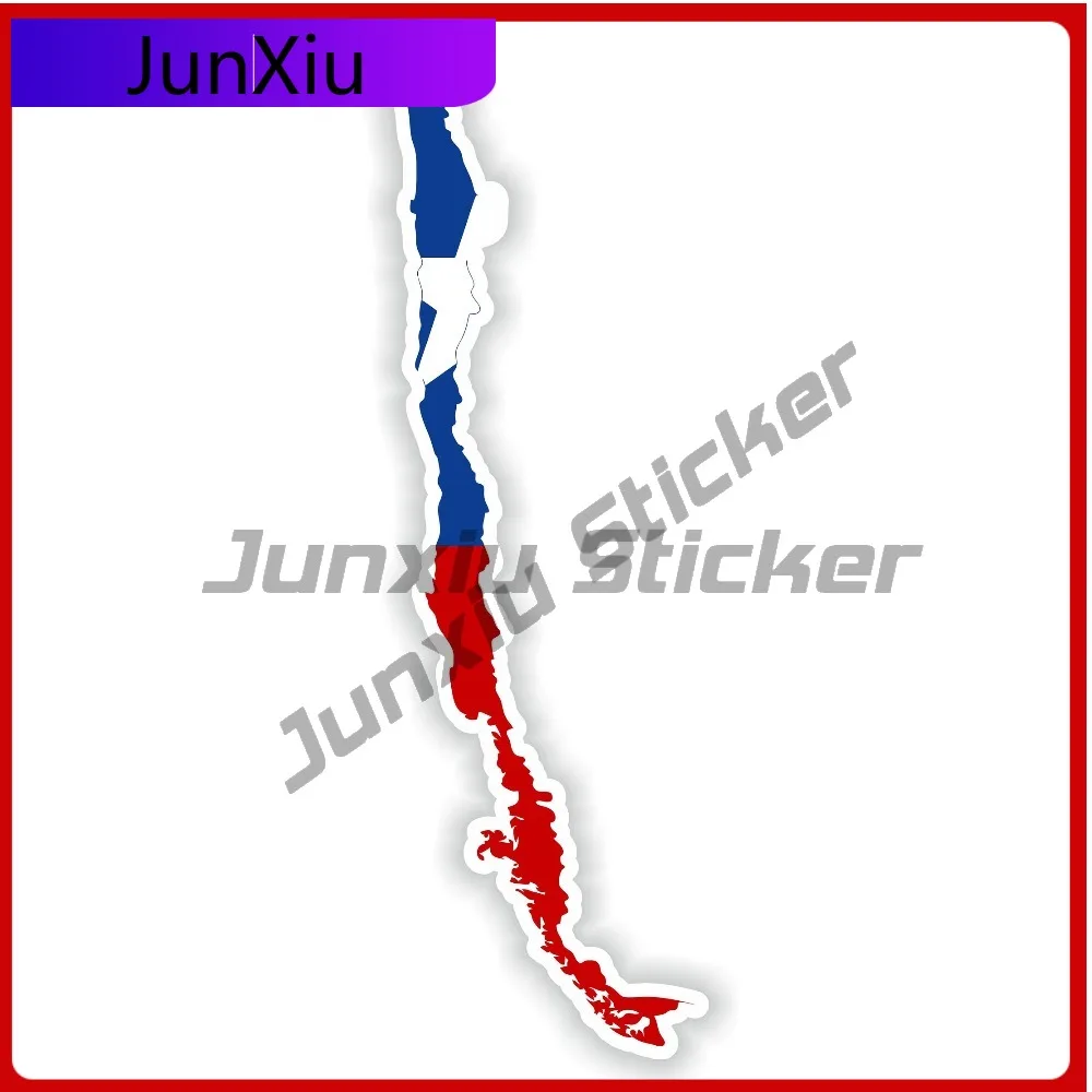 With National Emblem Detail Chile Map Flag Trendy Vehicle Body Decoration Perfect For Outdoor Vehicle Surfaces Decoration
