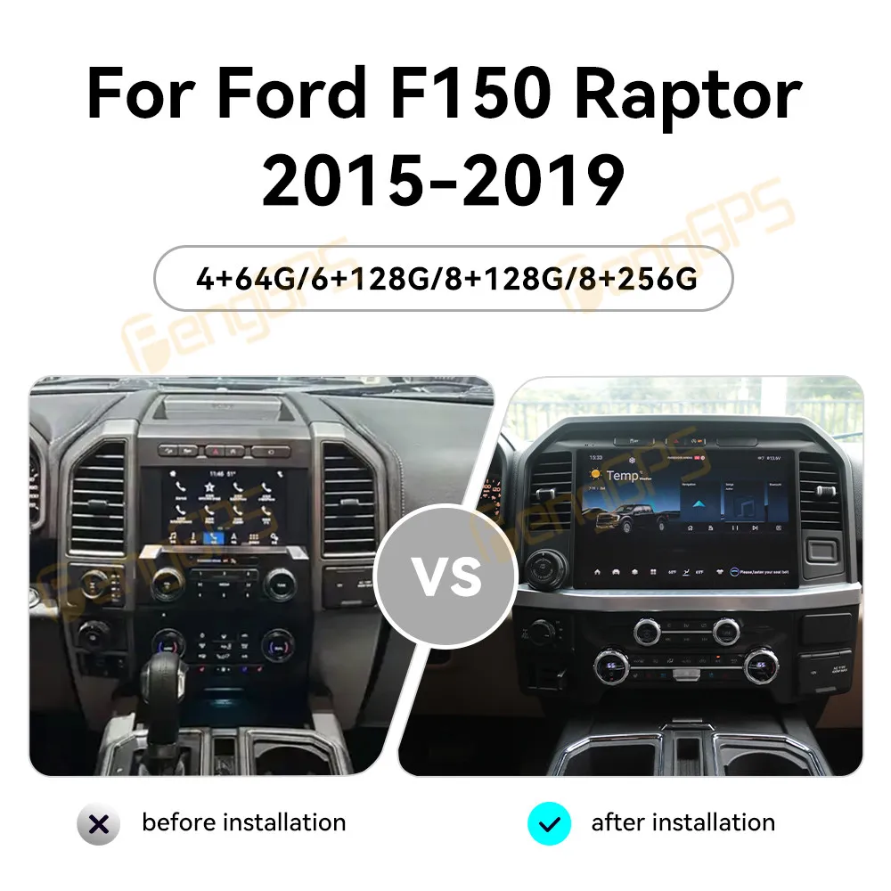 Touch Screen Car Radio For Ford F150 Raptor 2015-2019 Android GPS Automotive Multimedia Auto Radio Stereo Receiver Head Unit