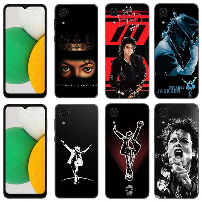 Super Star MJ Phone Case For Samsung Galaxy A01 A03 Core A04 E A02 A05 A10 A20 A21 A30 A50 S A6 A8 Plus A7 Black Silicone Cover