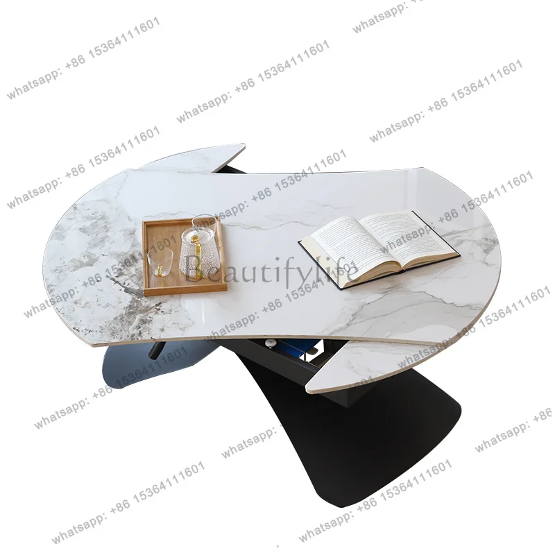 PG White Black Round Coffee Tables Around Extendable Adjustable Nordic Coffee Tables Laptop Floor Mesa Centro Furniture Home