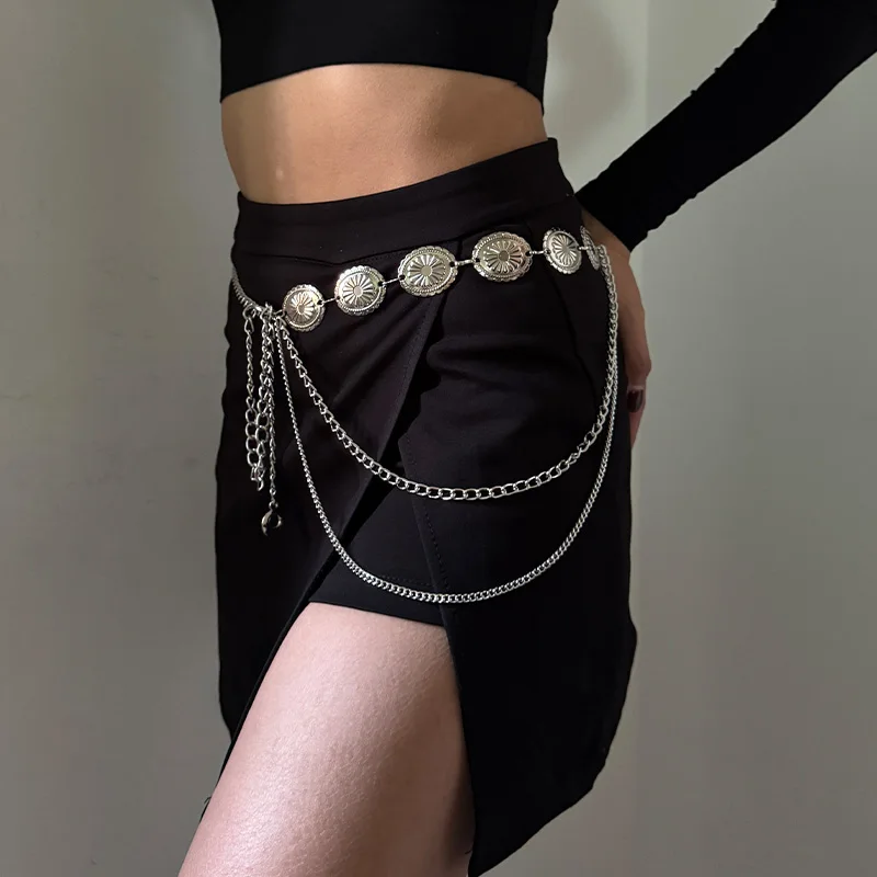 Designer Waist Chain Belts for Women Western Cowgirl Cowboy Country Punk Tassle Belt Female Gothic Accessories Jeans Waistband