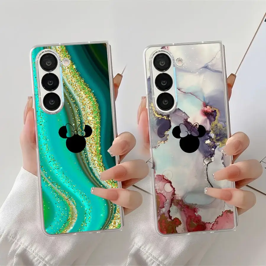 

Marble Minnie Mouse Logo Case for Samsung Galaxy Z Fold 7 6 5 4 3 ZFold5 ZFold7 ZFold4 ZFold6 ZFold3 Hard Phone Cover