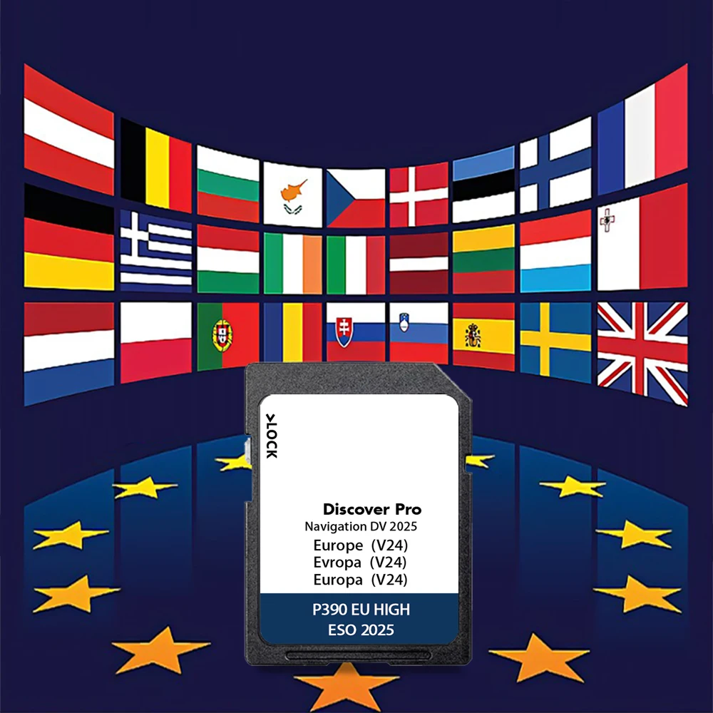 

for Skoda VW 64GB Discover Media Pro UK Ireland Europe Map Sat Navigation Card DV V24 SD Card 2025 Update Version Software