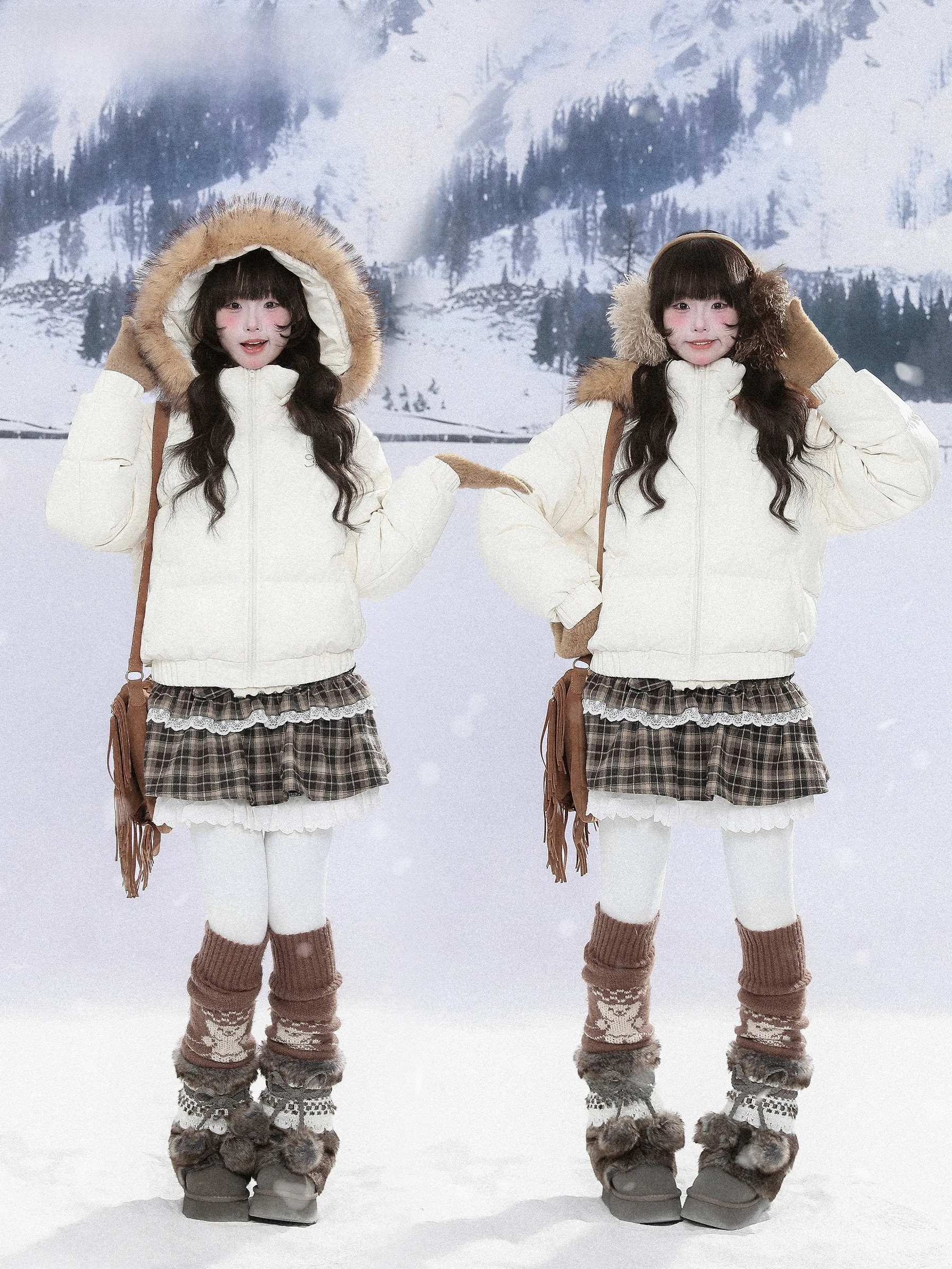 

Languid Park Women's down Jaet 90% White Du down Fluffy Fitting Winter Coat Casual Sle Zipper Closure Thiened