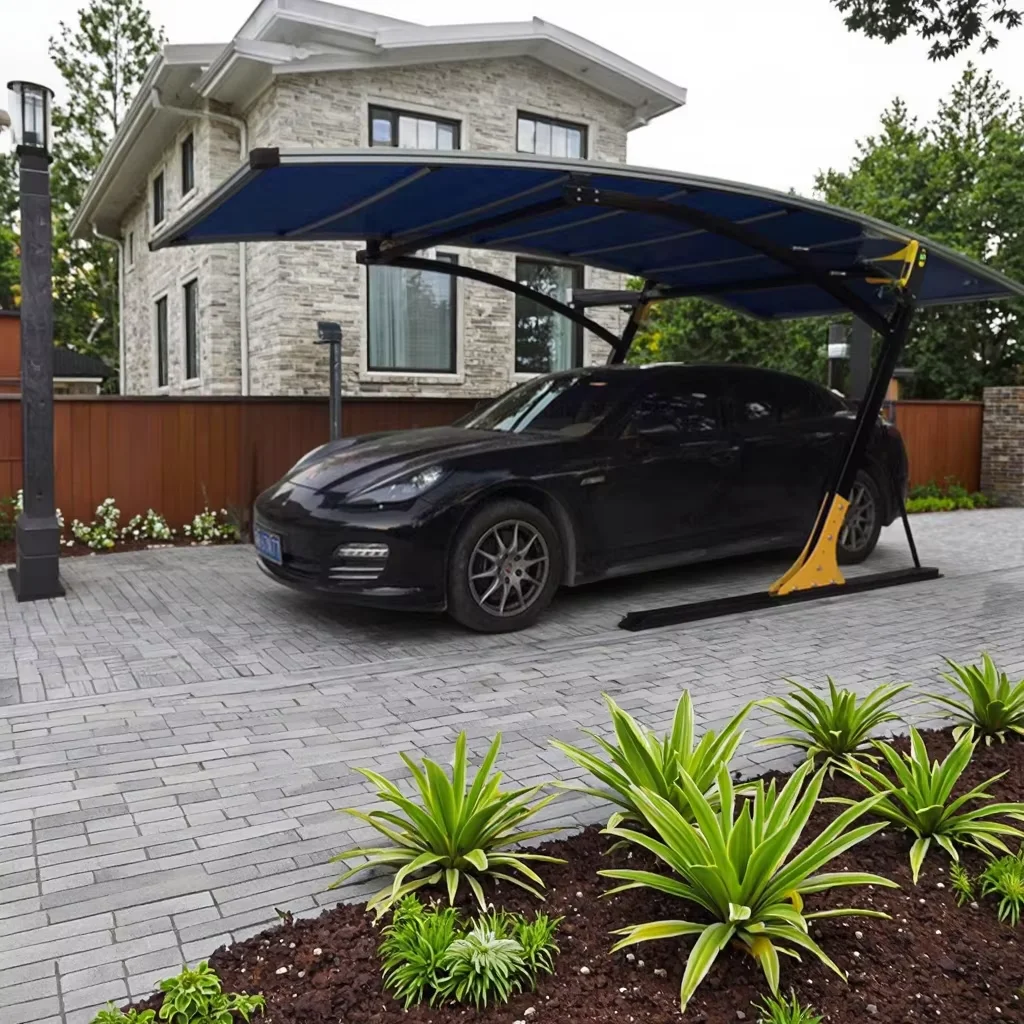 Single/double Cars Metal Carport Polycarbonate Sun Shade Home/commercial Aluminum Car Garage Shed PVDF Carports For Parking Cars