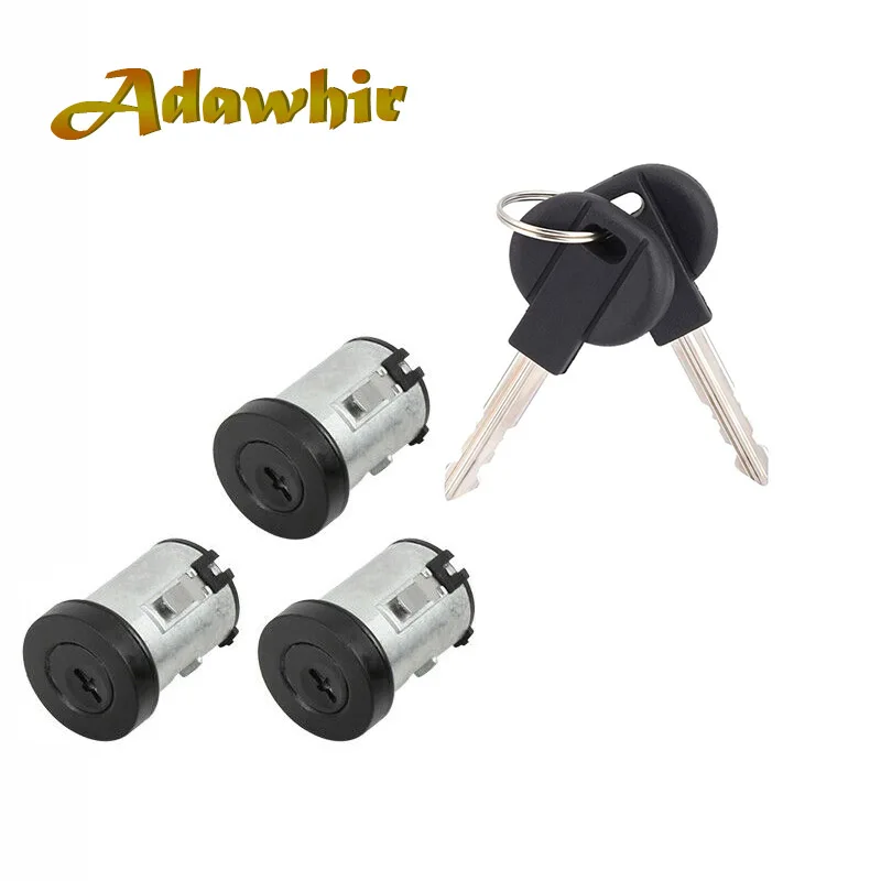 Door Lock Cylinder Barrel Kit 4PCS with 2 Keys 9170AY for Fiat Scudo Peugeot Expert Citroen Jumpy Dispatch Toyota Proace 95-07