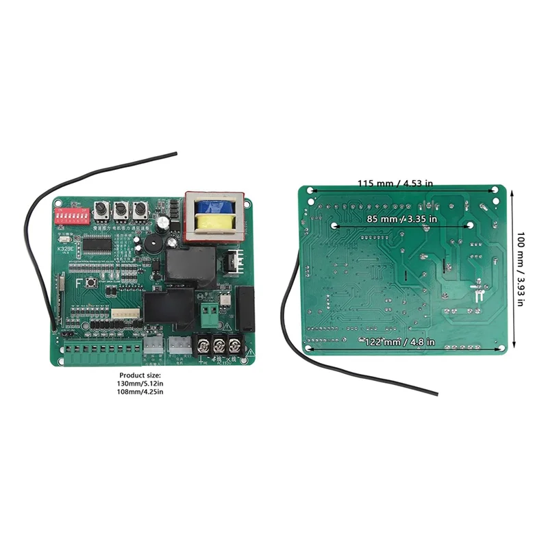 Замена платы управления оператором раздвижных ворот ABHU, схема основной печатной платы для двигателя ворот, универсальный механизм открывания ворот с индикаторами