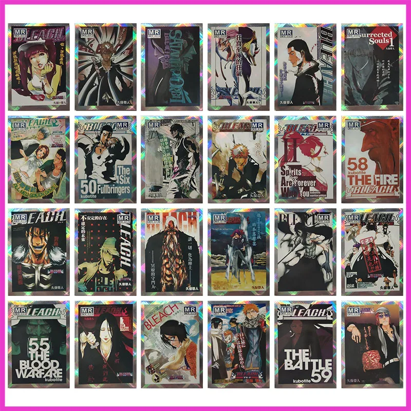 Anime BLEACH Rare MR Refraction Game Cards Zaraki Kenpachi Aizen Sousuke Neliel Toys for boys Collectible Cards Birthday Present