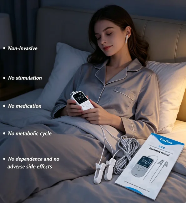 

CES Vagus Nerve Stimulating Ear Clip - Anxiety Relief & Sleep Therapy, with Neurofeedback and Cranial Stimulation