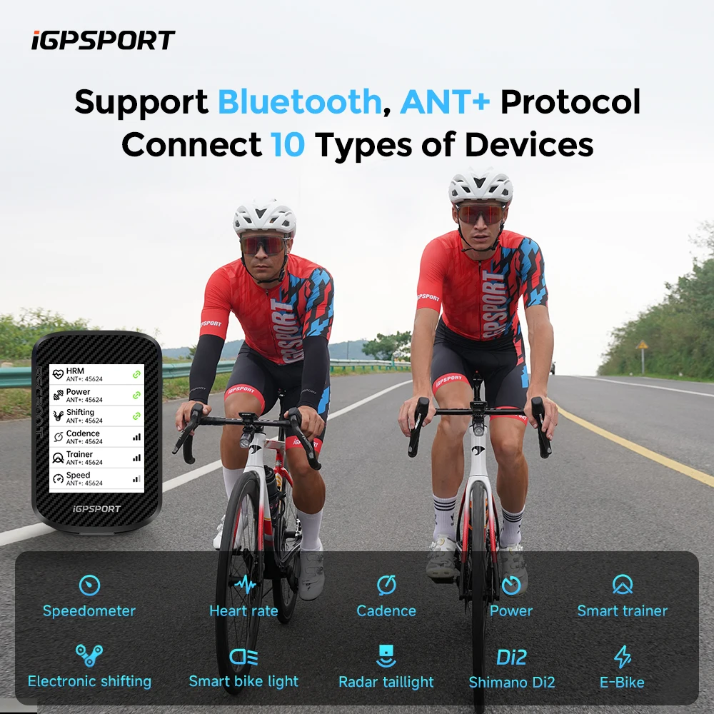 

GPS-велокомпьютер iGPSPORT BSC300-T с сенсорным экраном, беспроводной навигацией и цветной картой мира, время работы от батареи до 20 часов