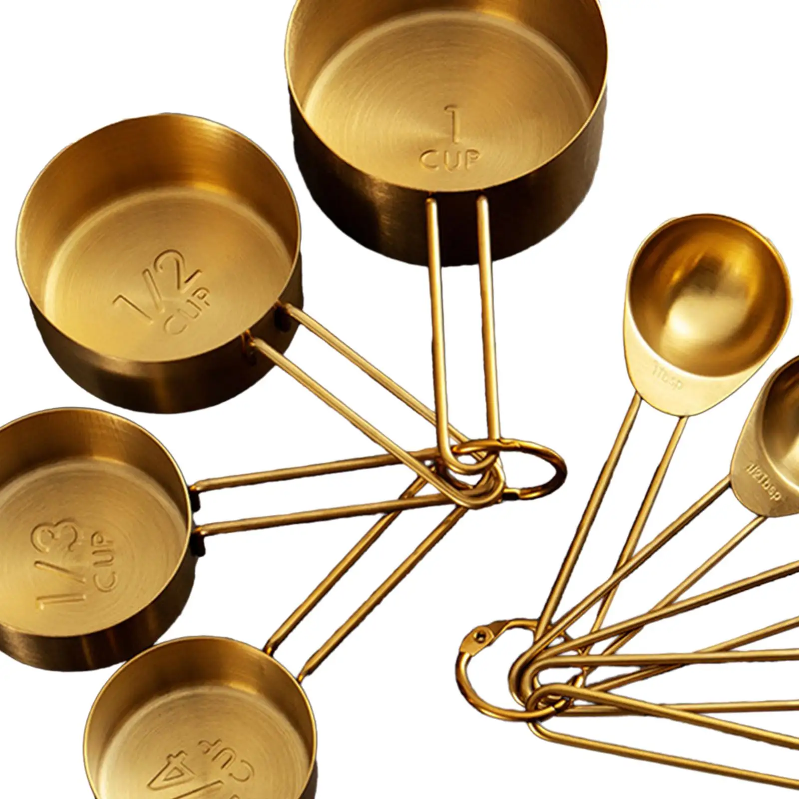 Stainless Steel Measuring Cups Set Stackable Kitchen Baking Tools Dry Liquid Measuring Spoons for Cooking Professional Gadgets
