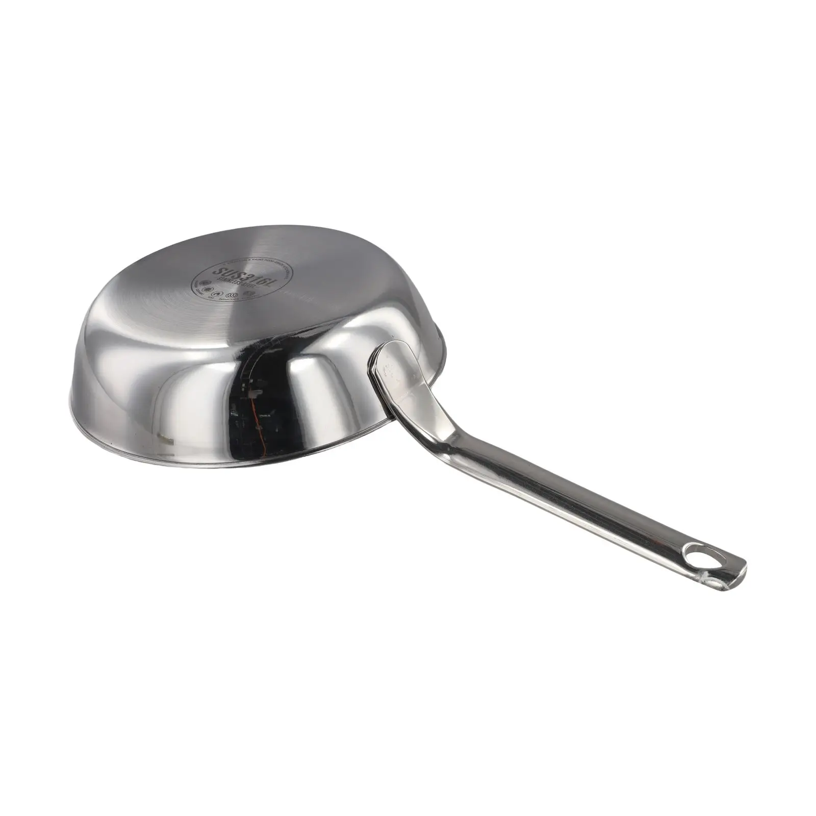 316 Stainless Steel For Mini Egg Pan with Spout for Mess Pouring Compact Frying Pan for Gas and Induction Compatibility
