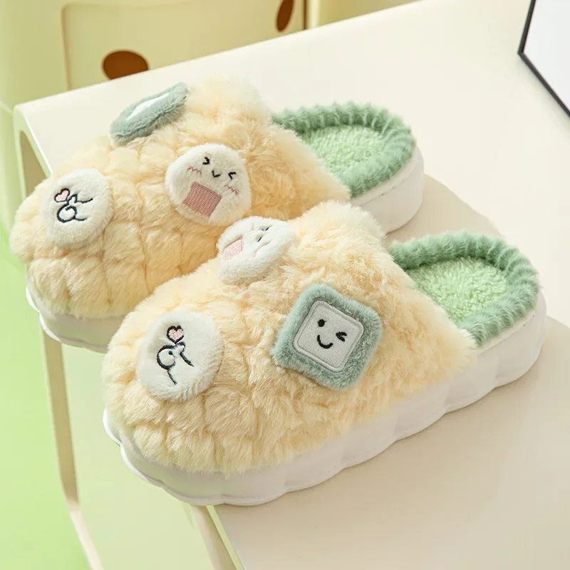 Plush Slippers for Women Indoor Light Soft Platform Winter Home Slippers Female Concise Indoor Furry Slip on Comfortable Fashion