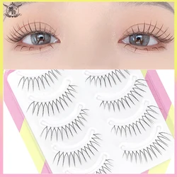 Dream Deer 5 Pairs False Eyelashes A Type Eyelashes Upgraded Lash V-shaped 0.14mm Transparent Stem Soft Natural Eye Lashes Mink